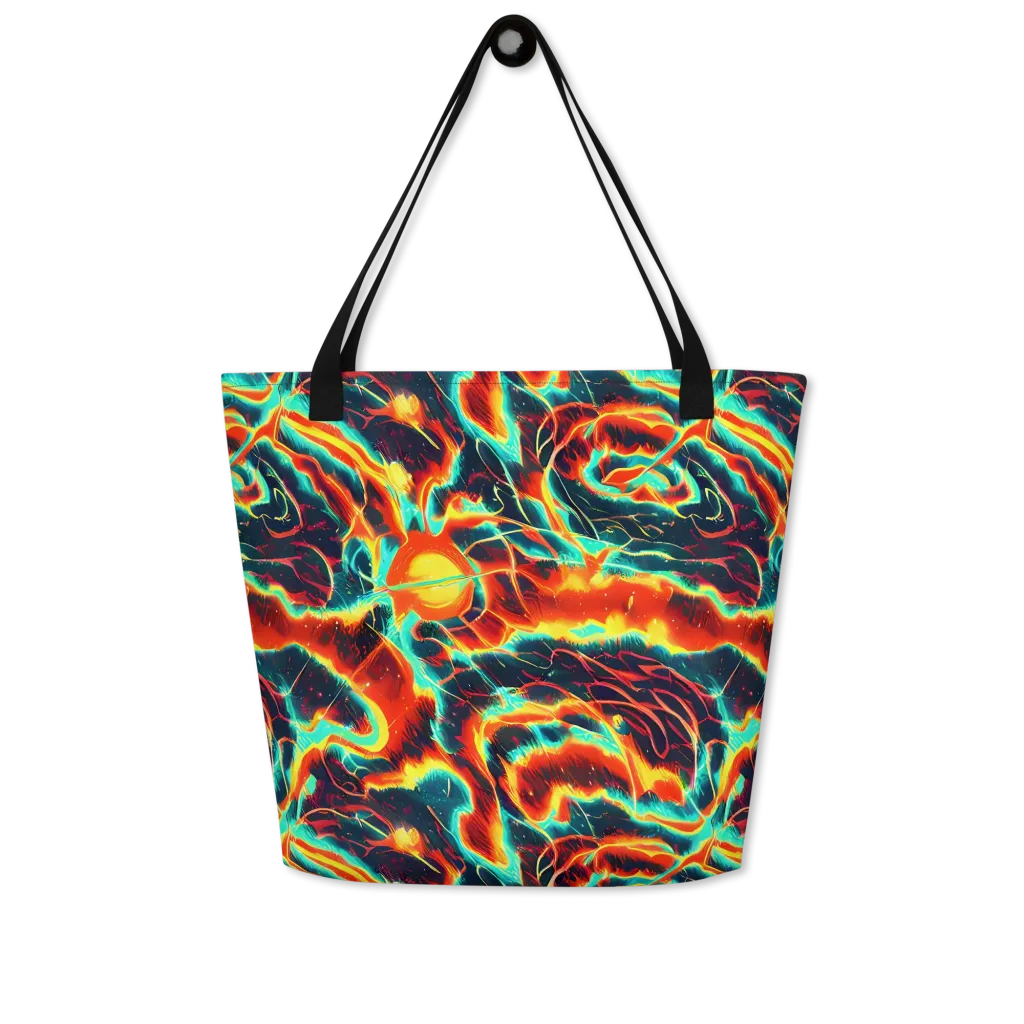 Prismatic Eruption on Large Tote Bag W/ Pocket — Front