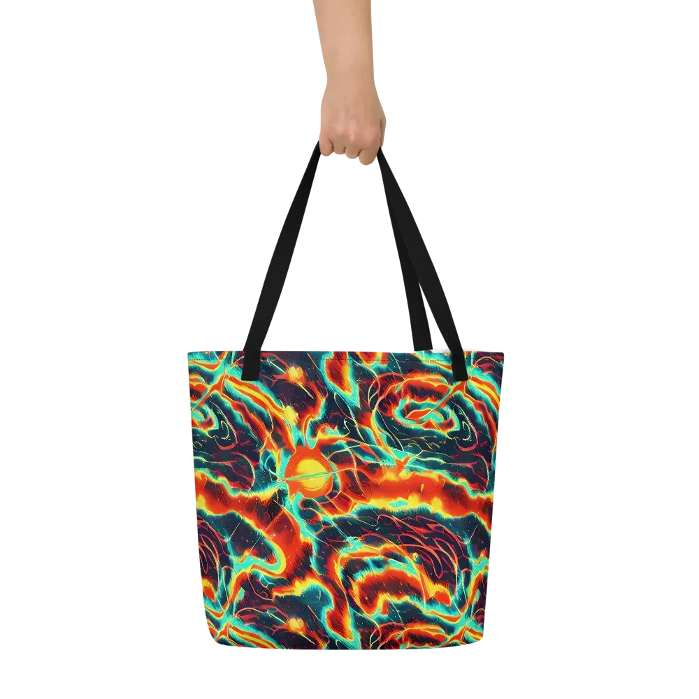 Prismatic Eruption on Large Tote Bag W/ Pocket — Front