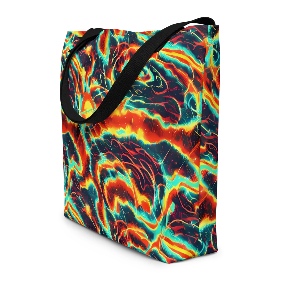 Prismatic Eruption on Large Tote Bag W/ Pocket — Front