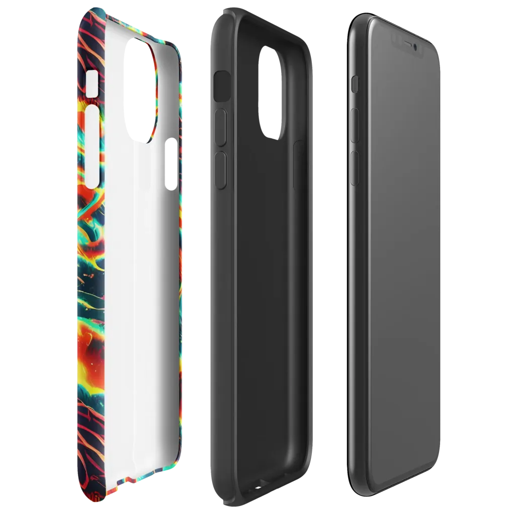 Prismatic Eruption on Tough Case for iPhone® — Right