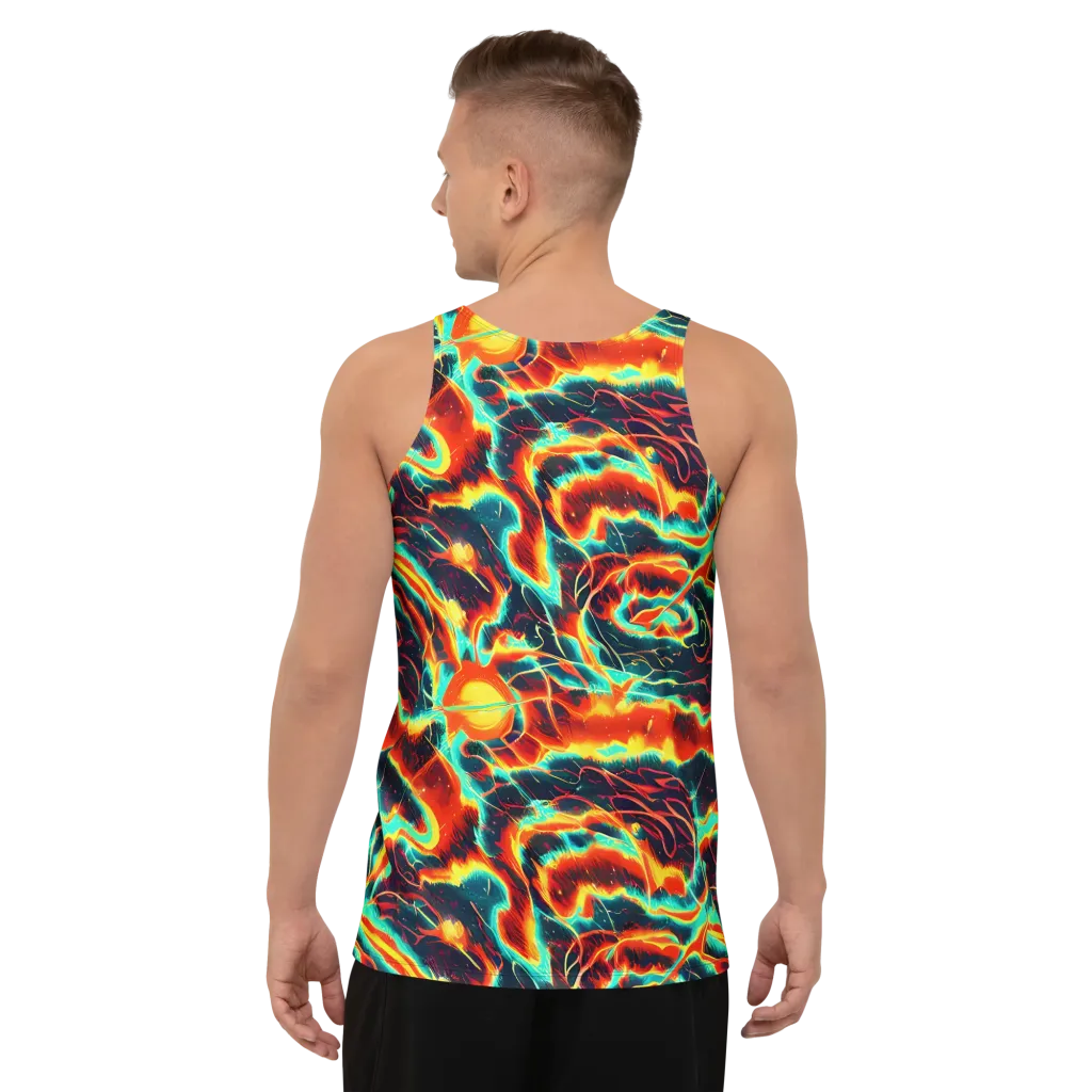 Prismatic Eruption on Men's Tank Top — Back