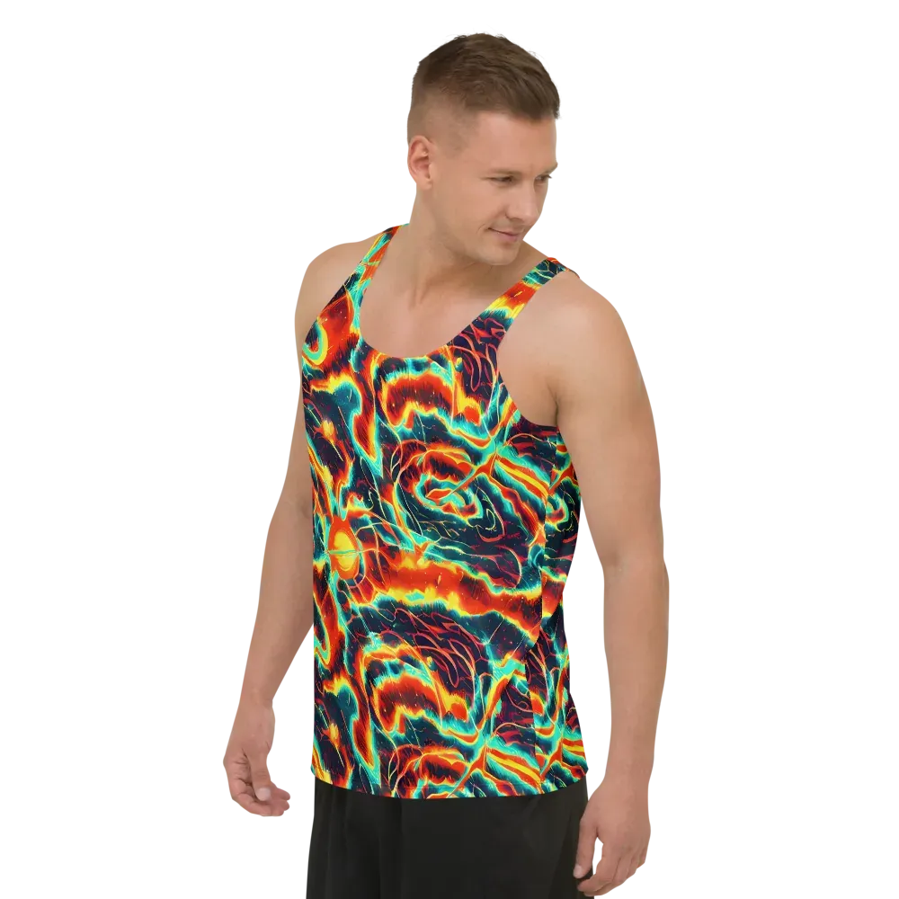 Prismatic Eruption on Men's Tank Top — Left Front