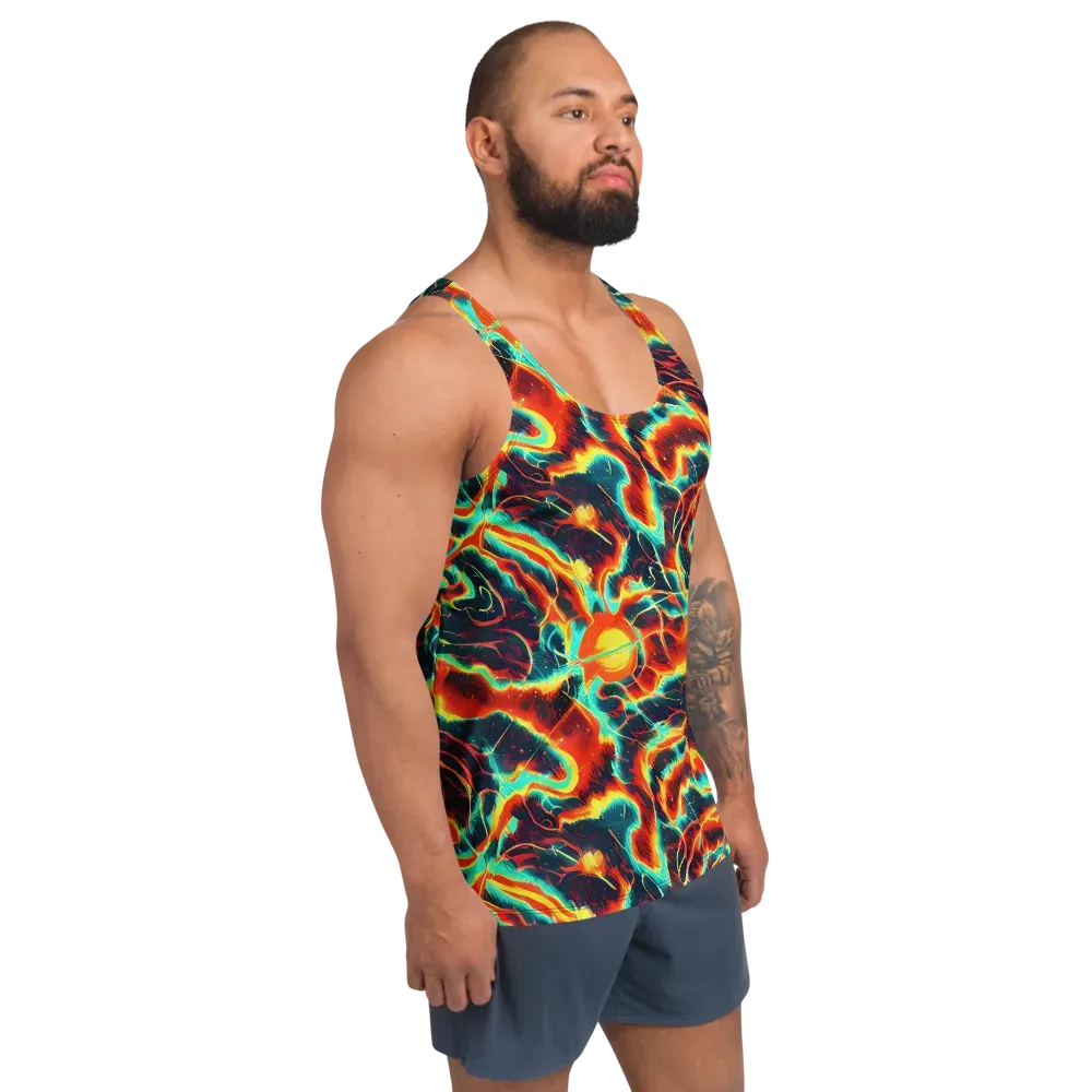 Prismatic Eruption on Men's Tank Top — Right Front