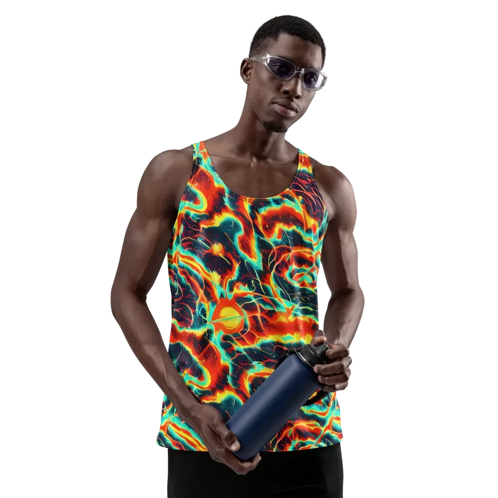 Prismatic Eruption on Men's Tank Top — Front