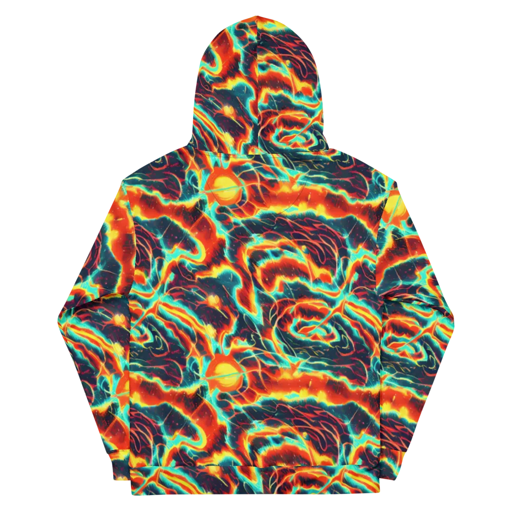 Prismatic Eruption on Cotton Hoodie — Back