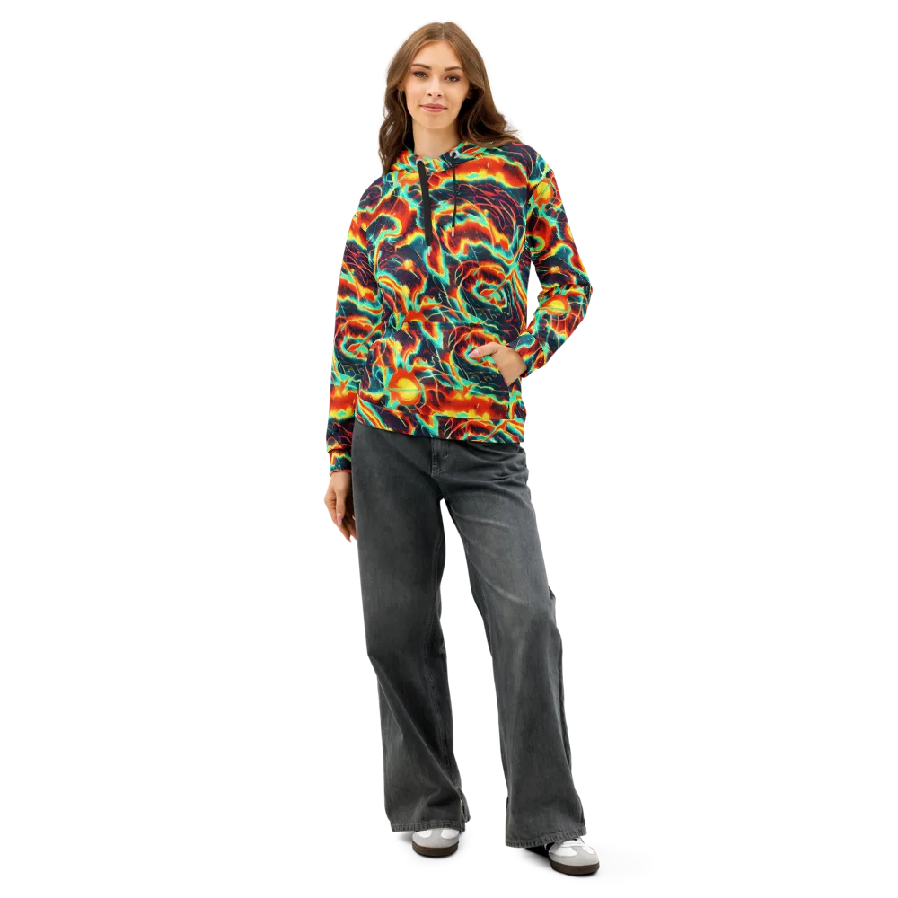 Prismatic Eruption on Cotton Hoodie — Front