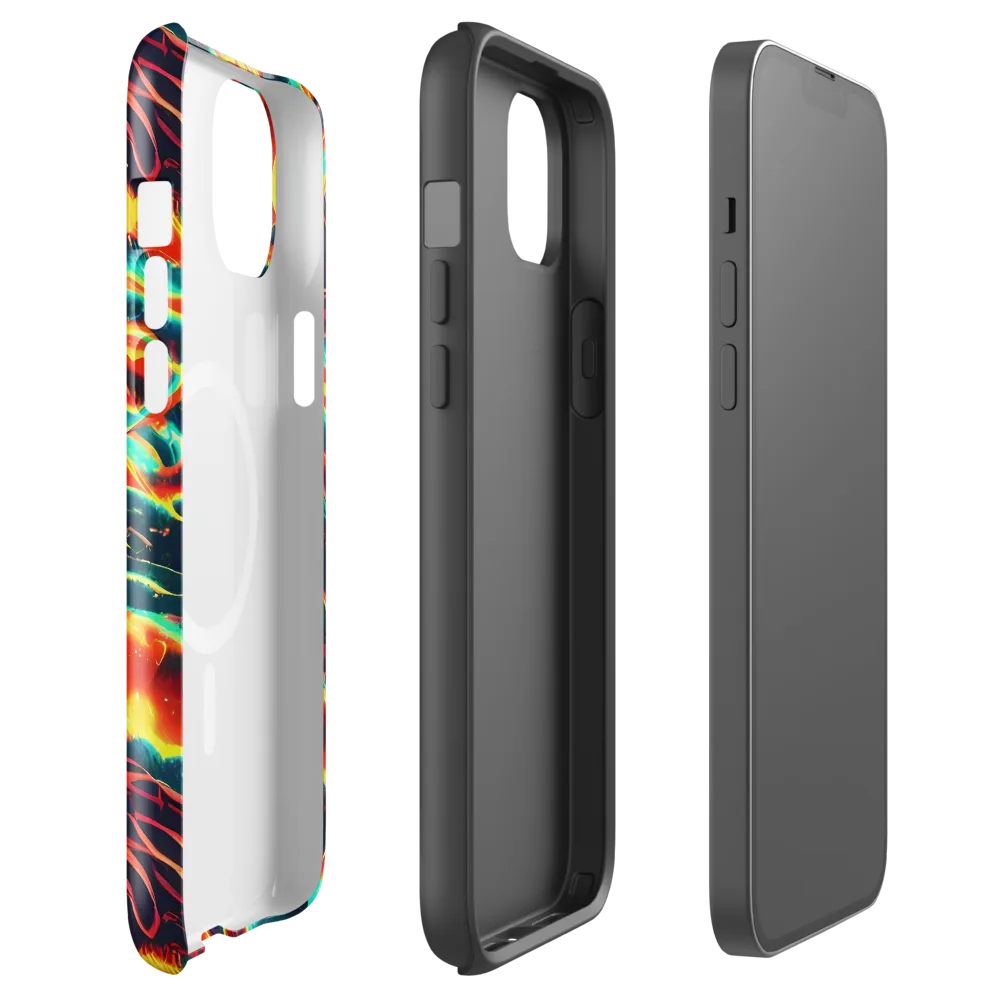 Prismatic Eruption on MagSafe Tough Case for iPhone® — Front