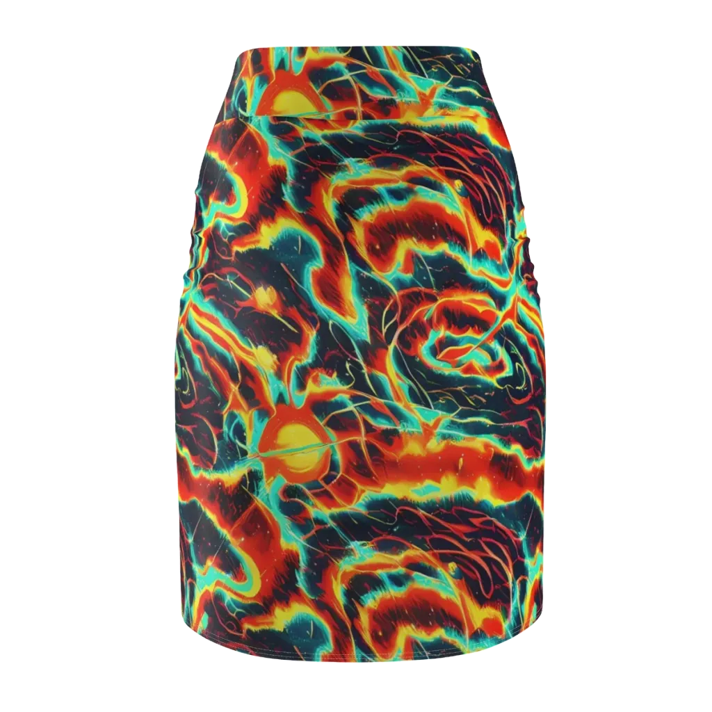 Prismatic Eruption on Pencil Skirt — Back