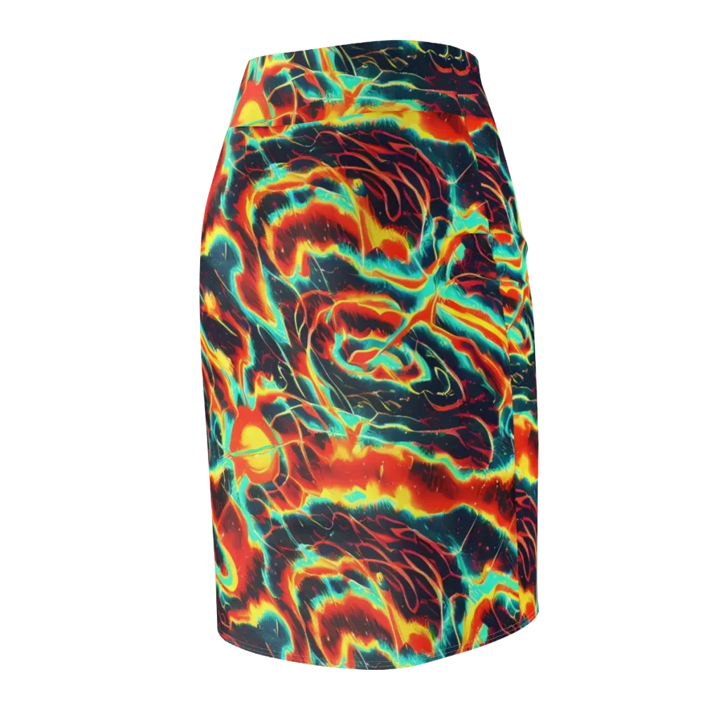 Prismatic Eruption on Pencil Skirt — Back Side
