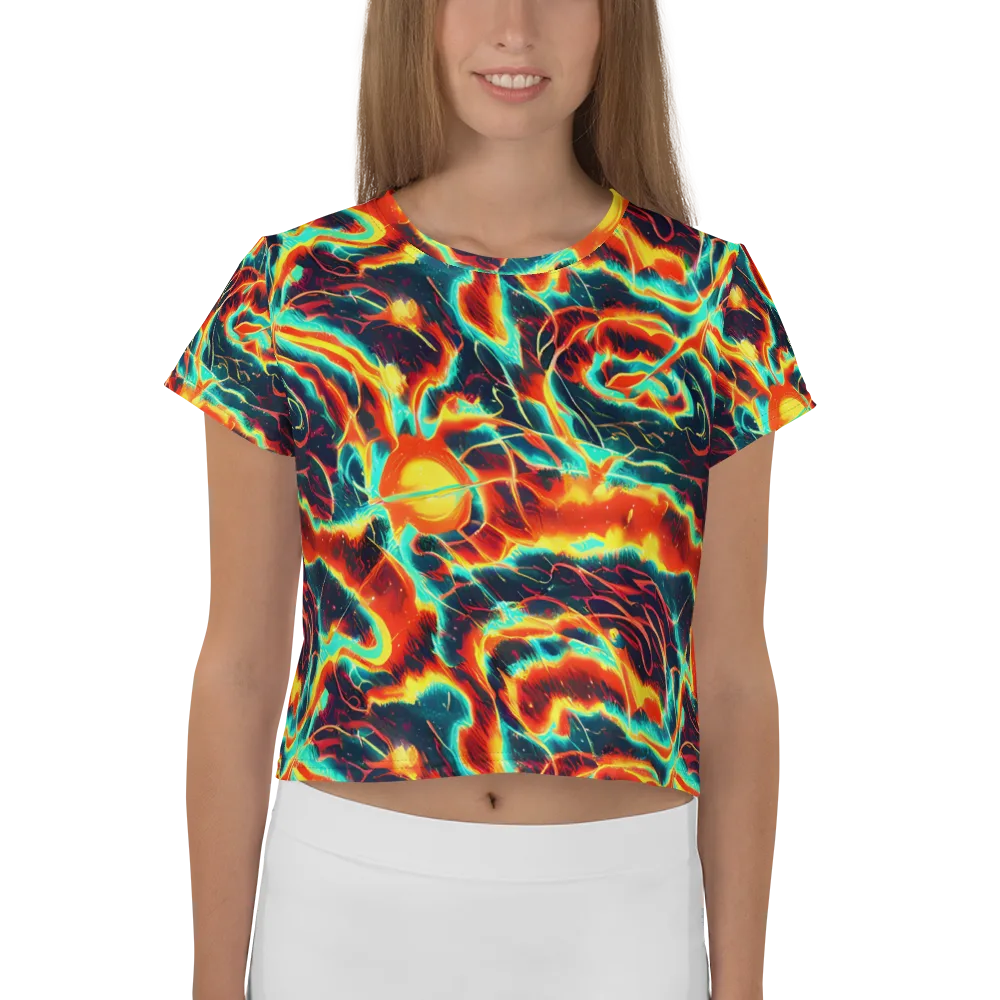Prismatic Eruption on Crop Tee — Front