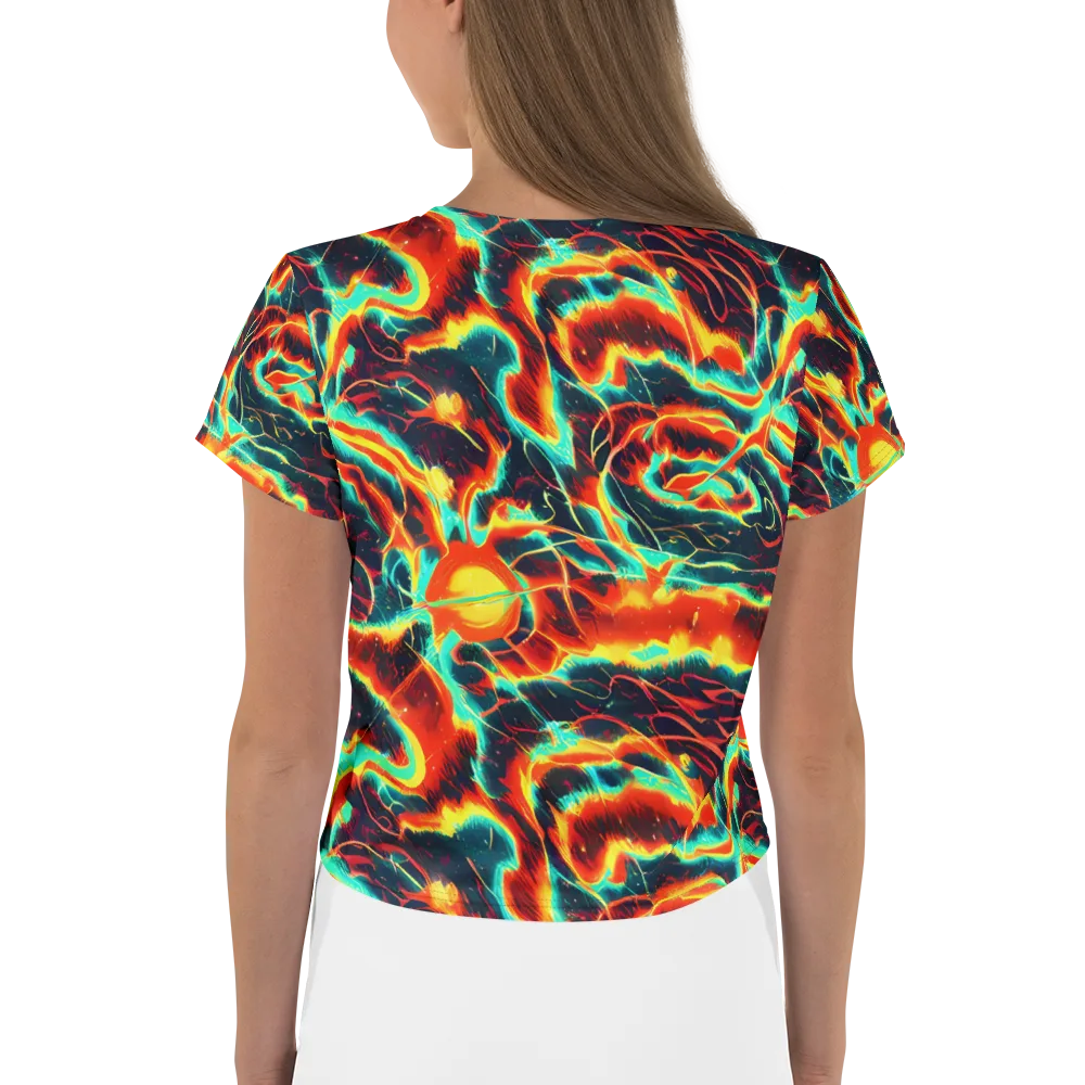 Prismatic Eruption on Crop Tee — Back