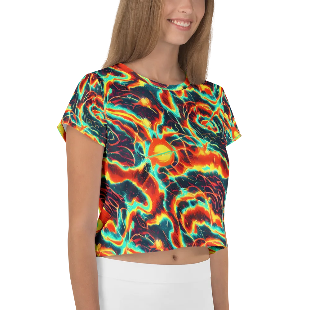 Prismatic Eruption on Crop Tee — Right