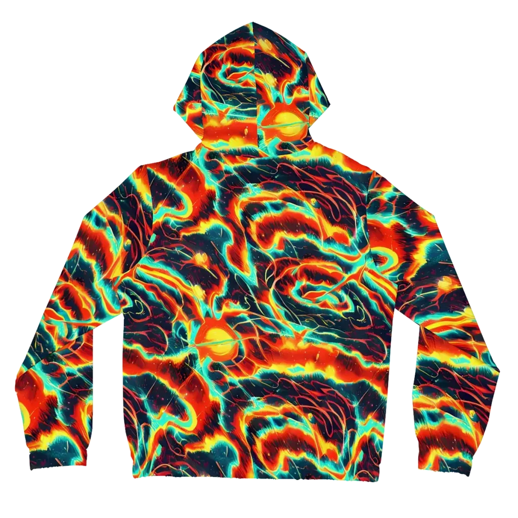 Prismatic Eruption on Women's Full-Zip Hoodie — Back