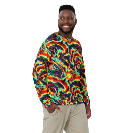 Prismatic Eruption on a Sweatshirt