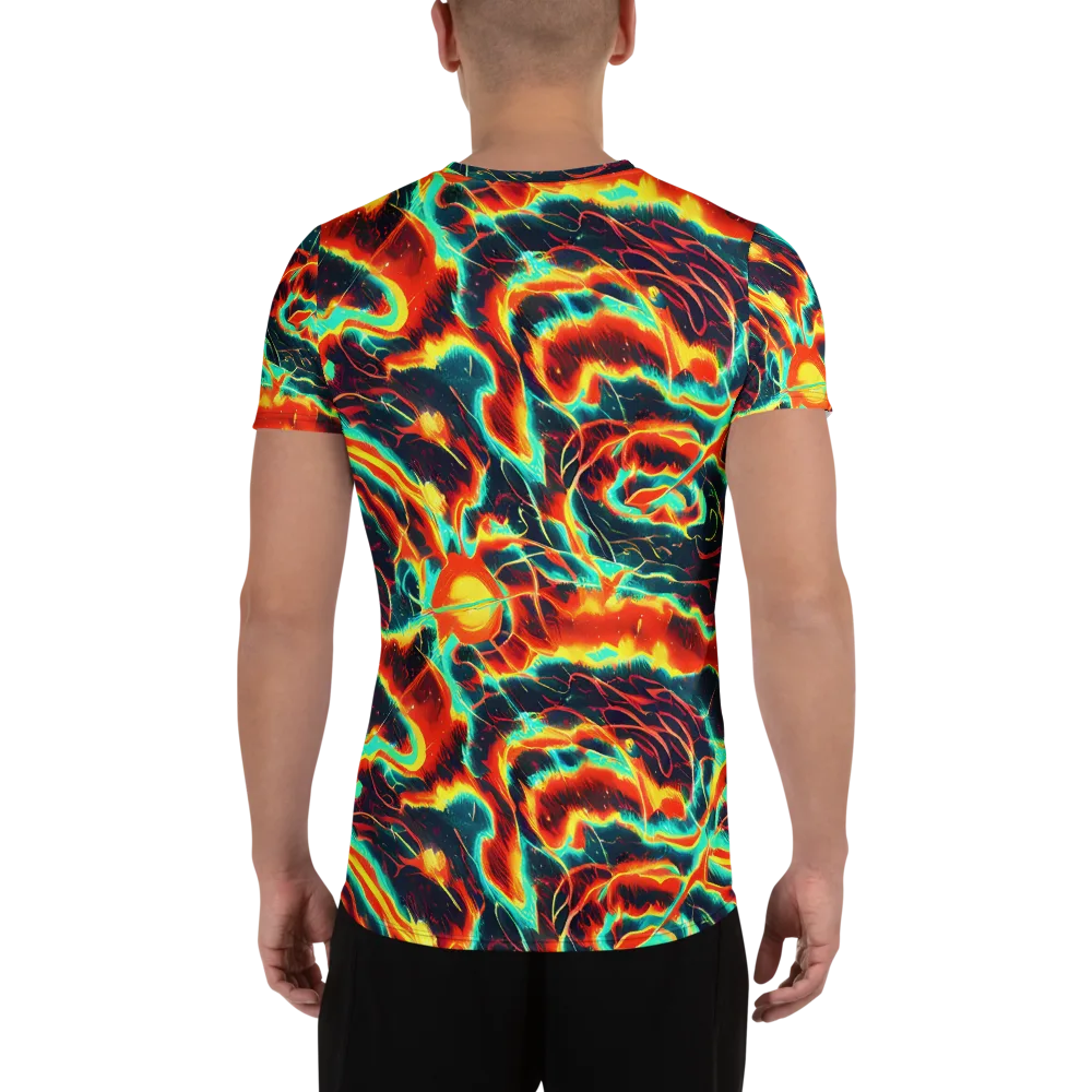 Prismatic Eruption on Men's Athletic T-Shirt — Back