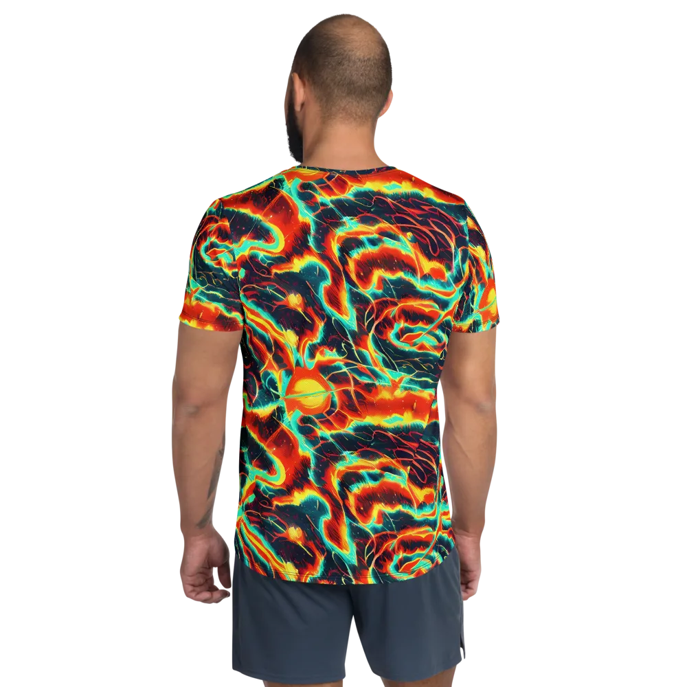 Prismatic Eruption on Men's Athletic T-Shirt — Back