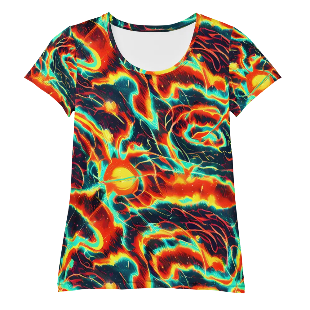 Prismatic Eruption on Women's Athletic T-Shirt — Front