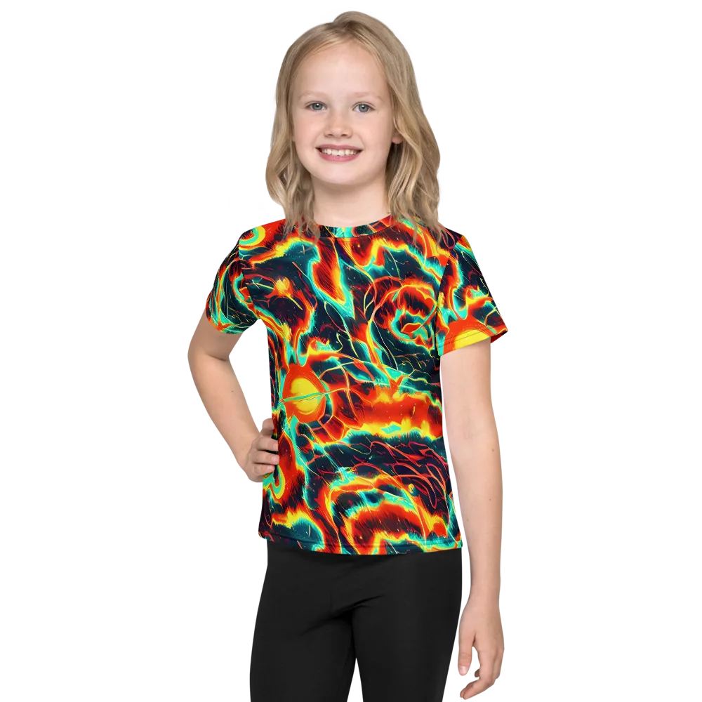 Prismatic Eruption on Kids Crew Neck T-Shirt — Front