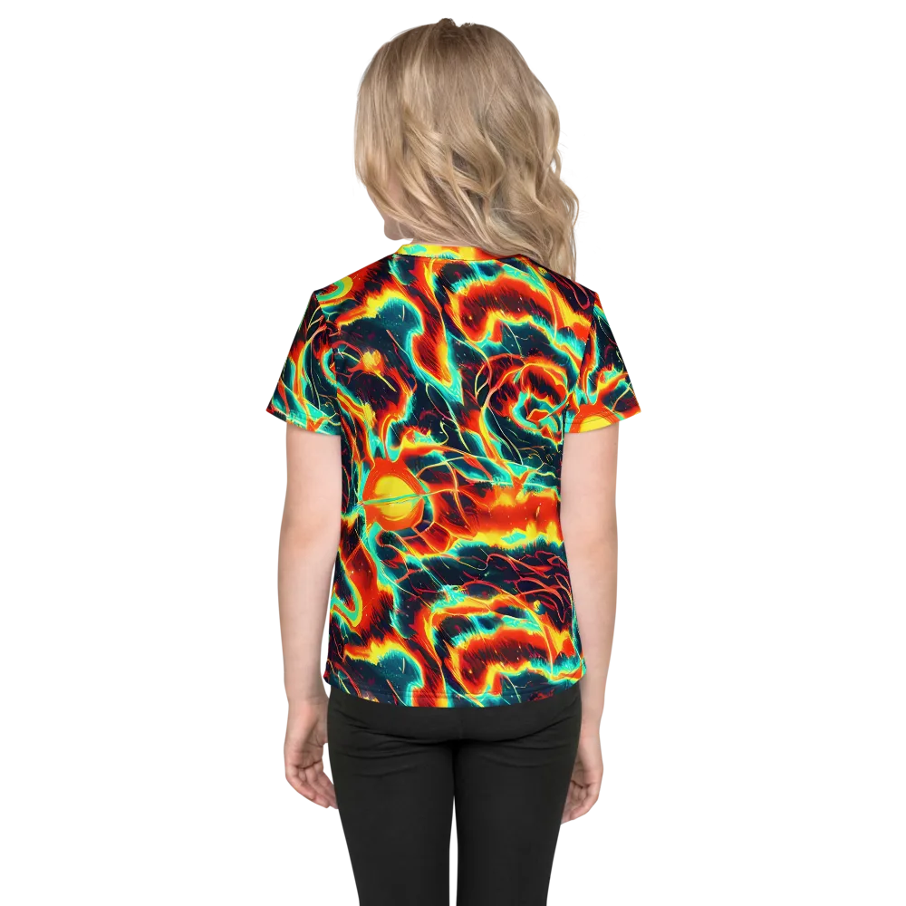 Prismatic Eruption on Kids Crew Neck T-Shirt — Back