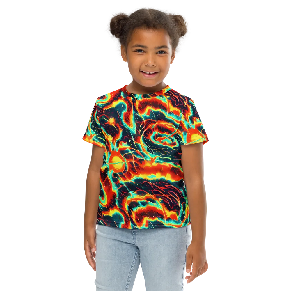 Prismatic Eruption on Kids Crew Neck T-Shirt — Front