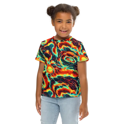 Prismatic Eruption on a Kids Crew Neck T-Shirt