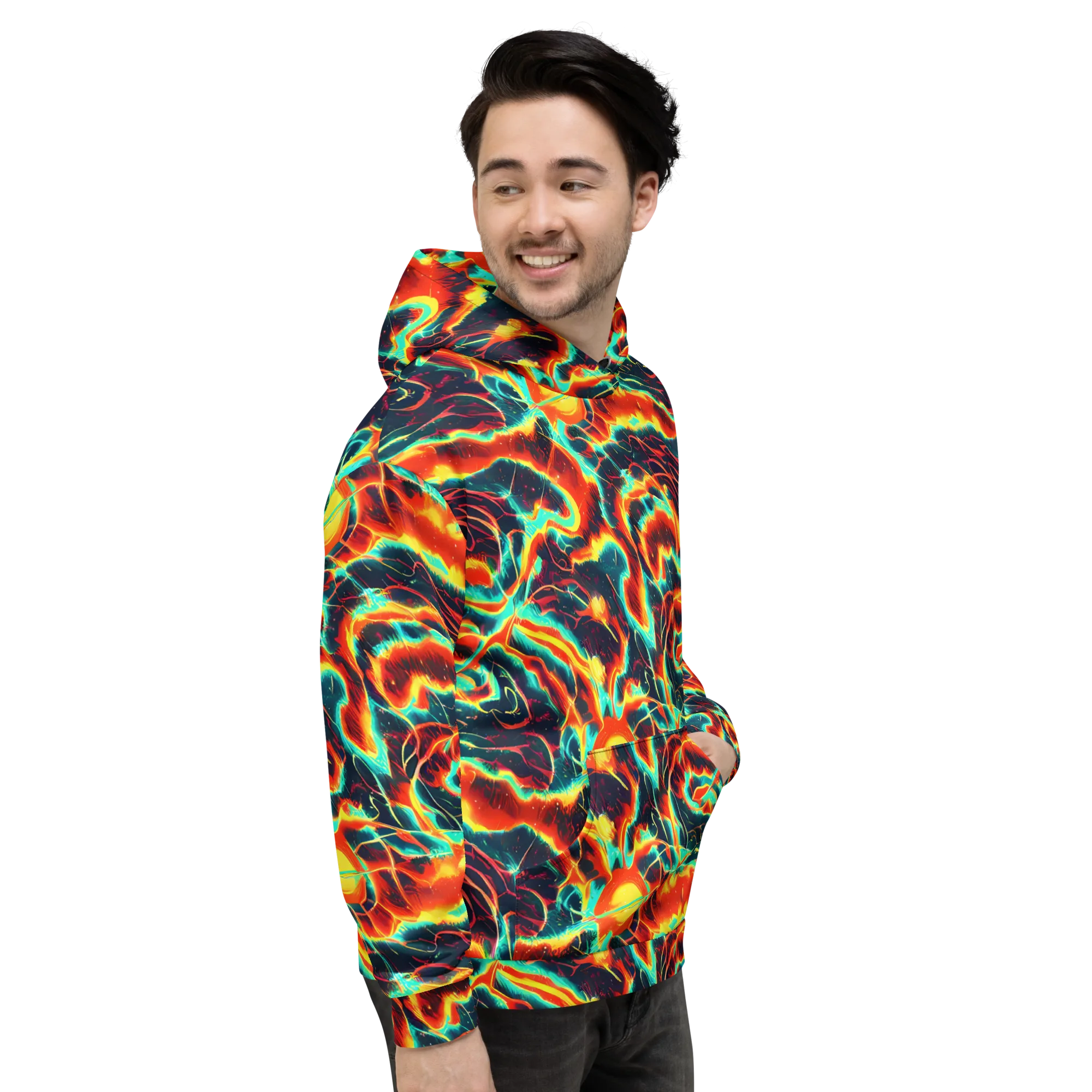 Prismatic Eruption on Hoodie — Right