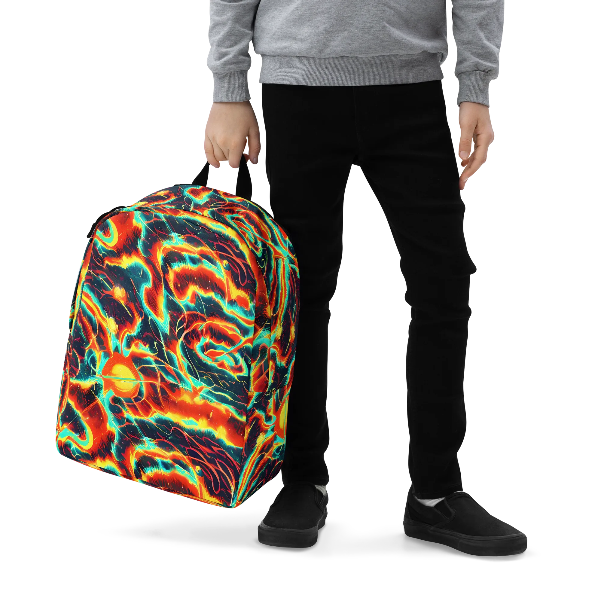 Prismatic Eruption on Minimalist Backpack — Zoomed-in