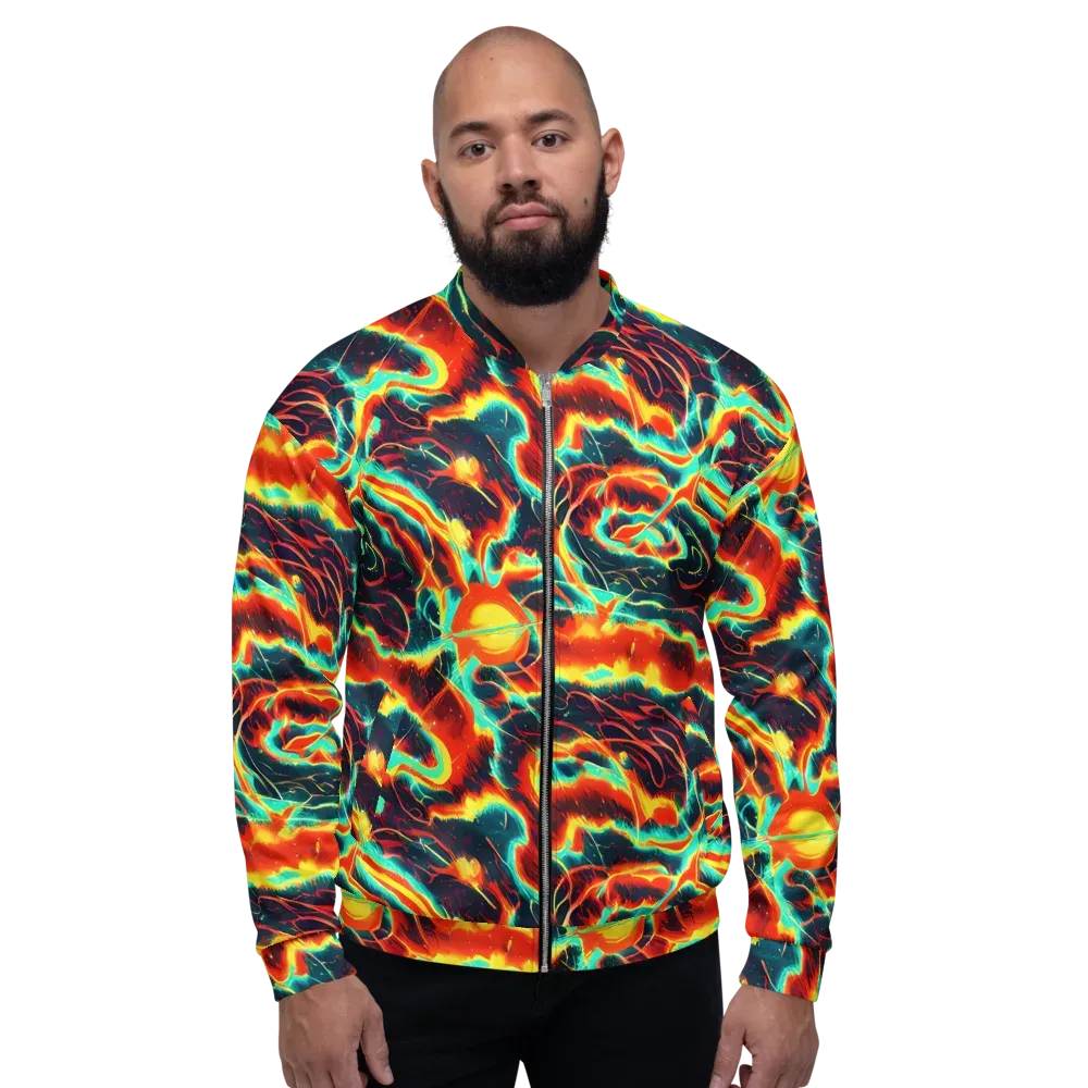 Prismatic Eruption on Bomber Jacket — Front