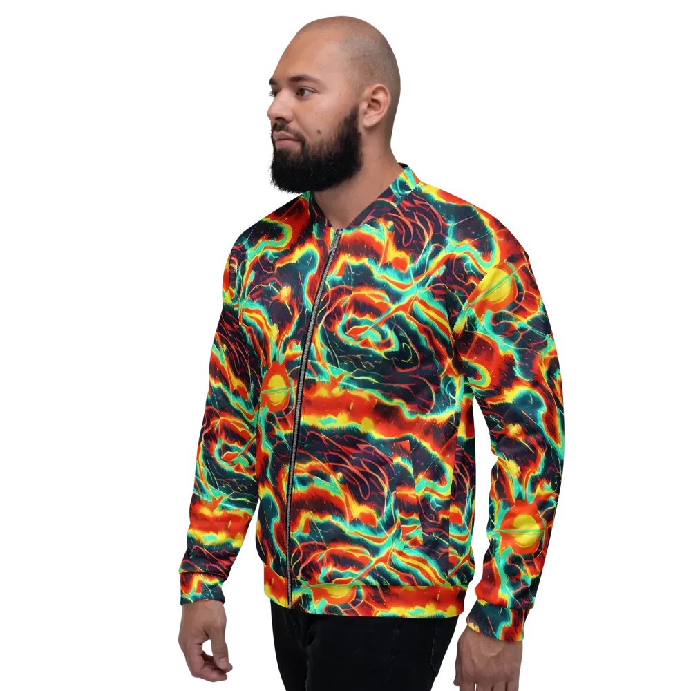 Prismatic Eruption on Bomber Jacket — Left