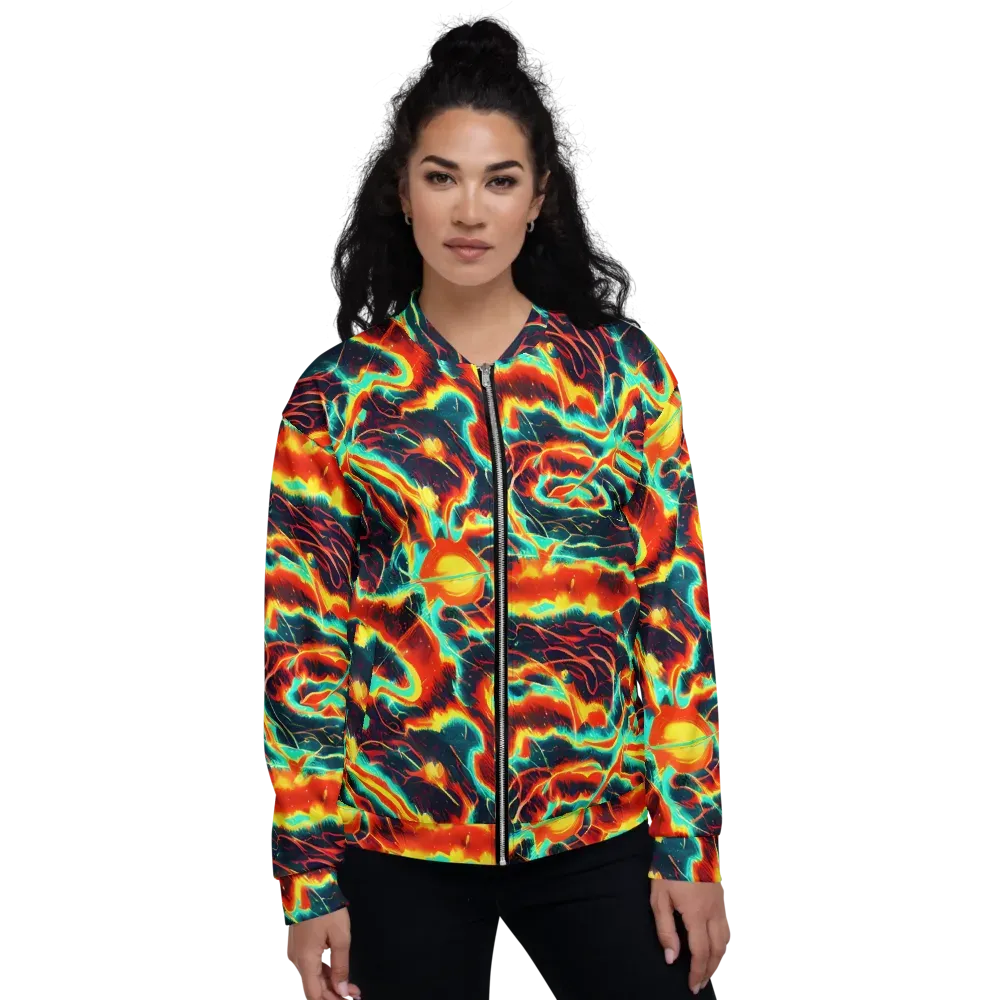 Prismatic Eruption on Bomber Jacket — Front