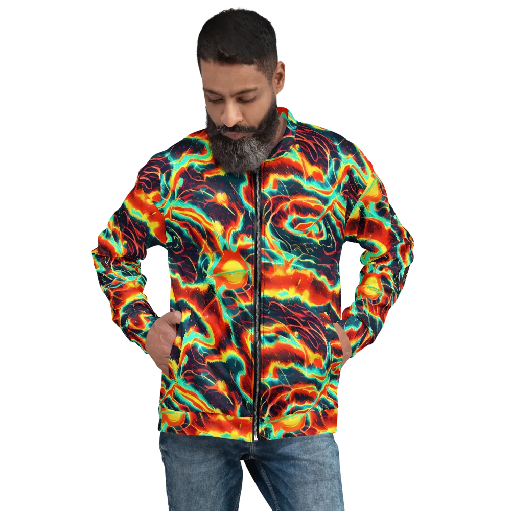 Prismatic Eruption on Bomber Jacket — Front
