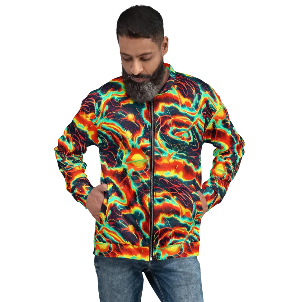 Prismatic Eruption on Bomber Jacket — Front