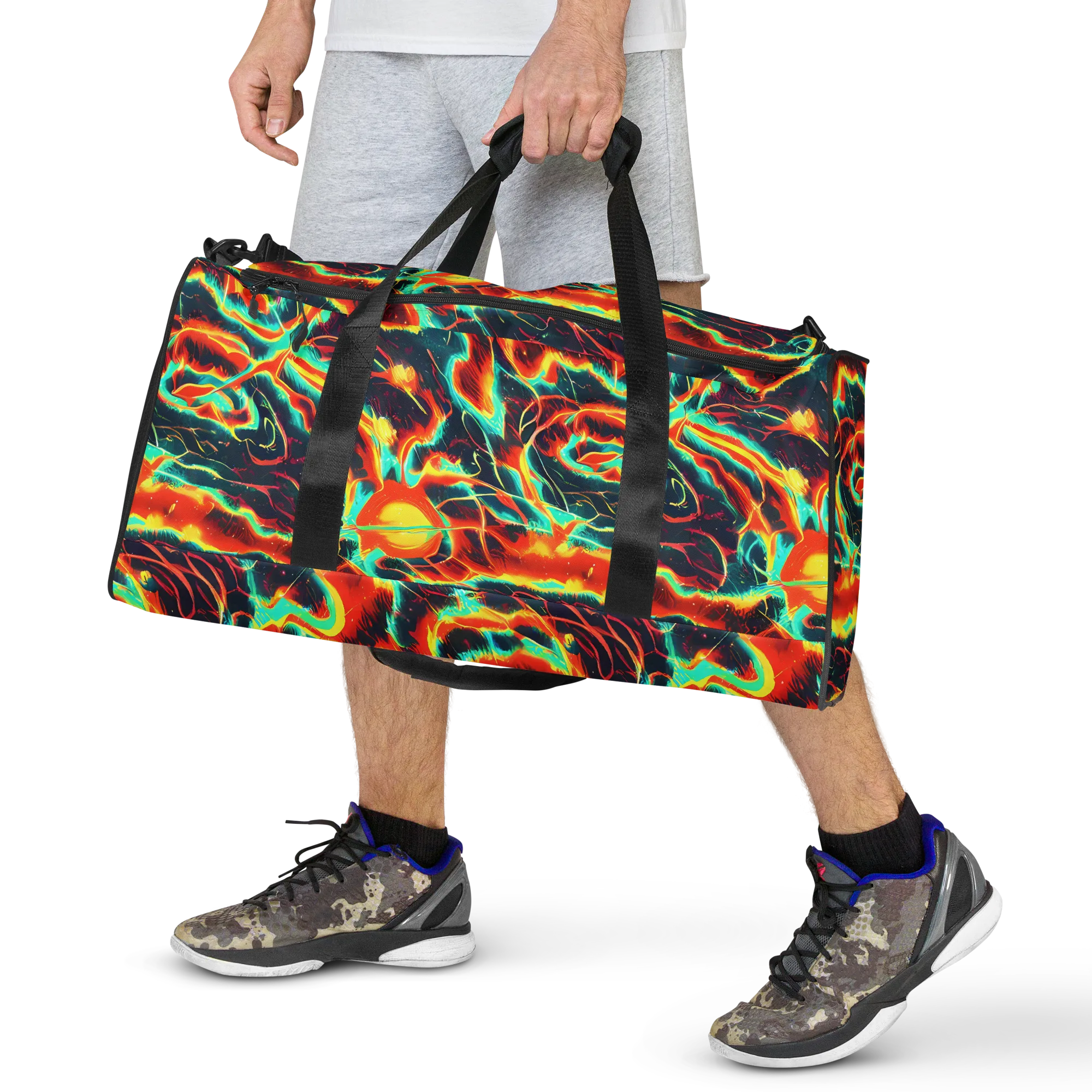 Prismatic Eruption on Duffle Bag — Front