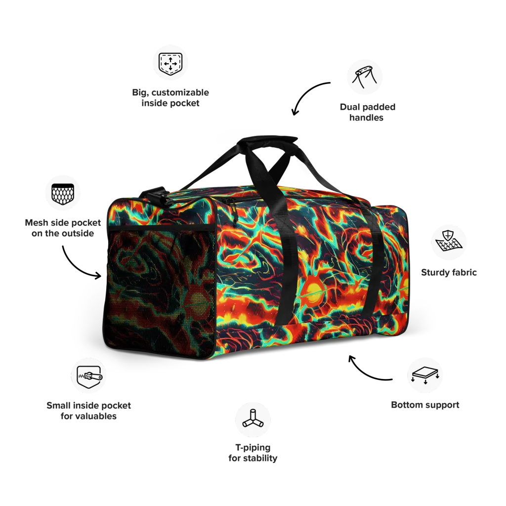 Prismatic Eruption on Duffle Bag — Right Front