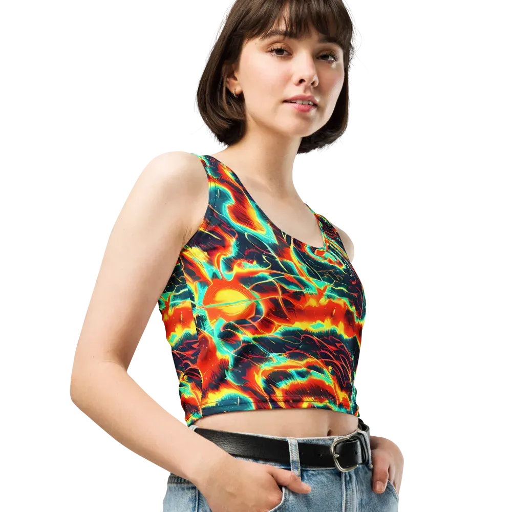 Prismatic Eruption on Crop Top — Right Front