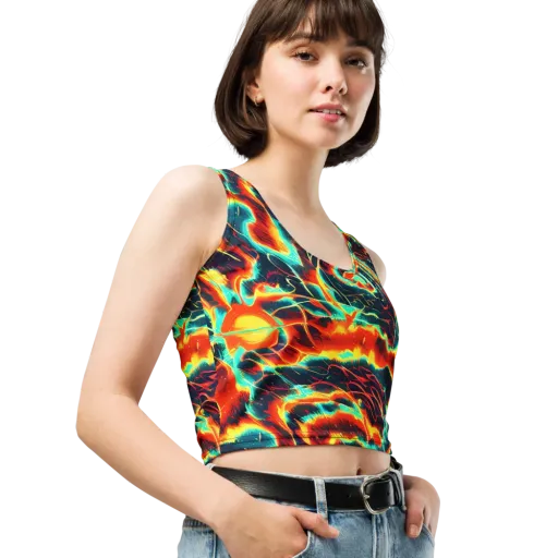 Prismatic Eruption on a Crop Top
