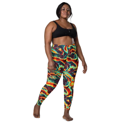 Prismatic Eruption on a Leggings with Pockets