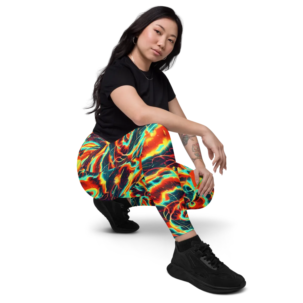 Prismatic Eruption on Leggings with Pockets — Right Front