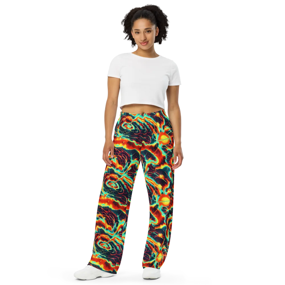 Prismatic Eruption on Wide-Leg Pants — Front