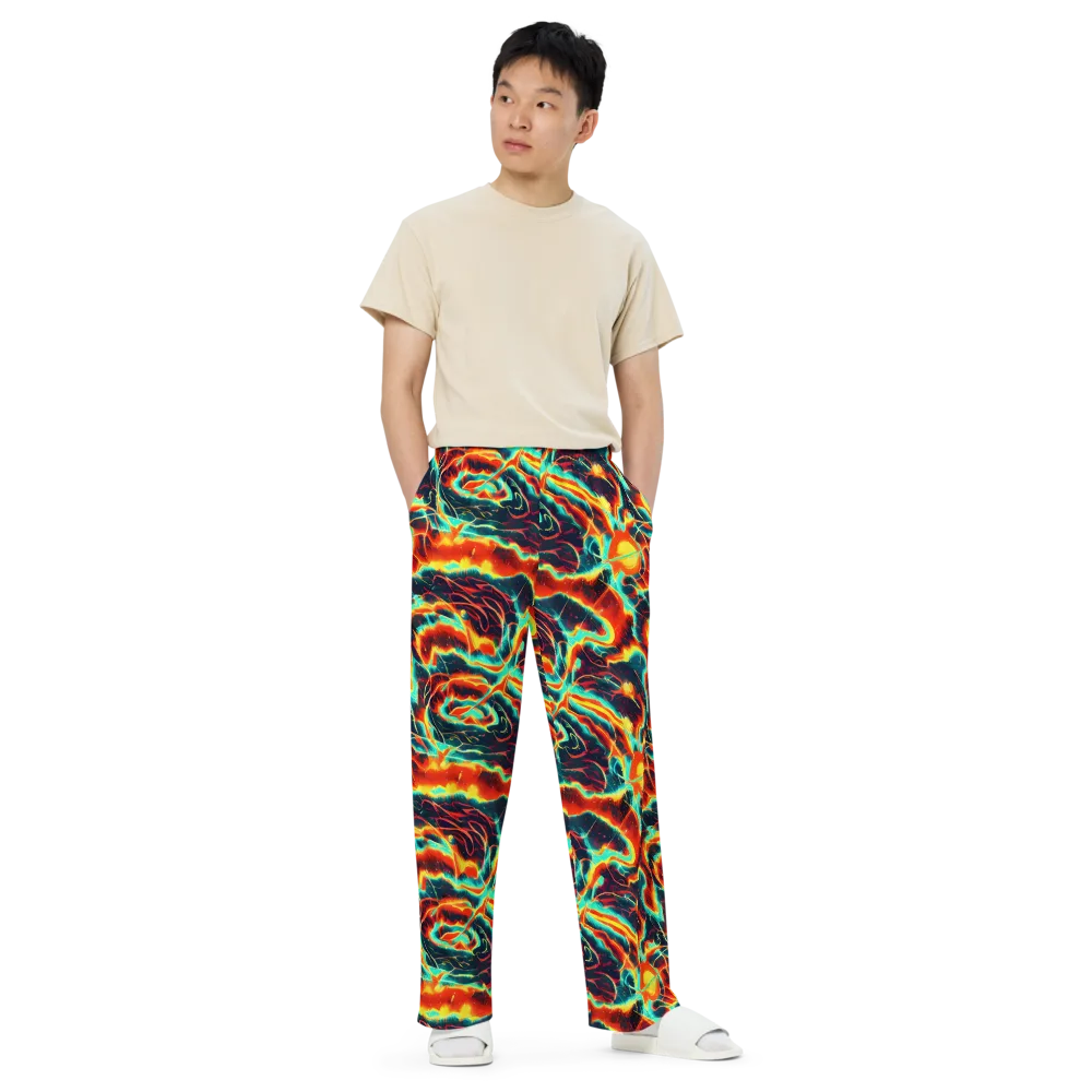 Prismatic Eruption on Wide-Leg Pants — Front