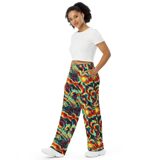 Prismatic Eruption on a Wide-Leg Pants