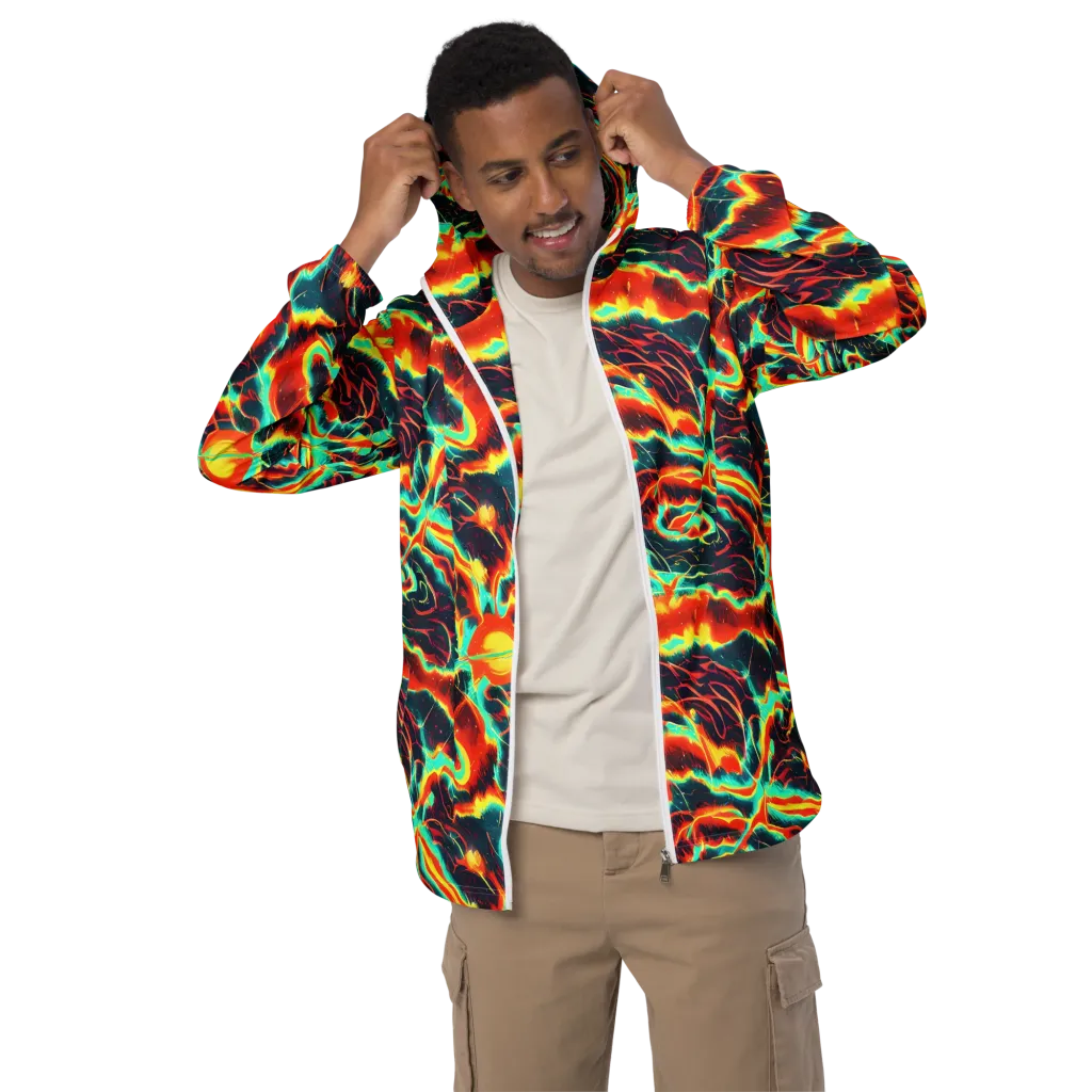 Prismatic Eruption on Men's Windbreaker — Front