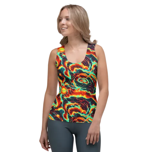 Prismatic Eruption on a Women's Tank Top