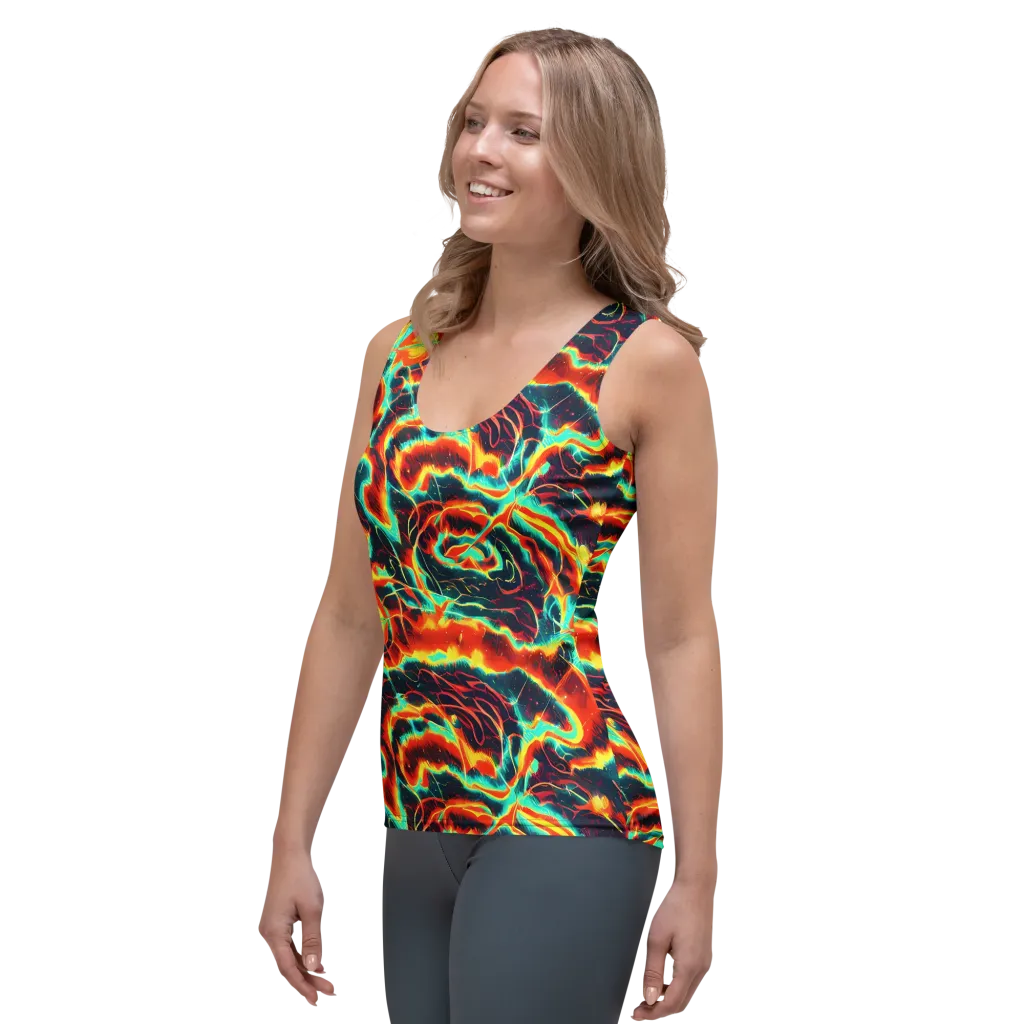 Prismatic Eruption on Women's Tank Top — Left Front