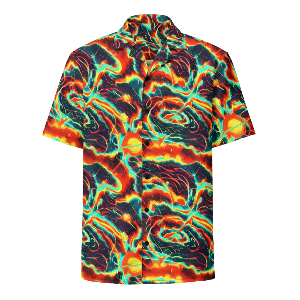Prismatic Eruption on Button Shirt — Front