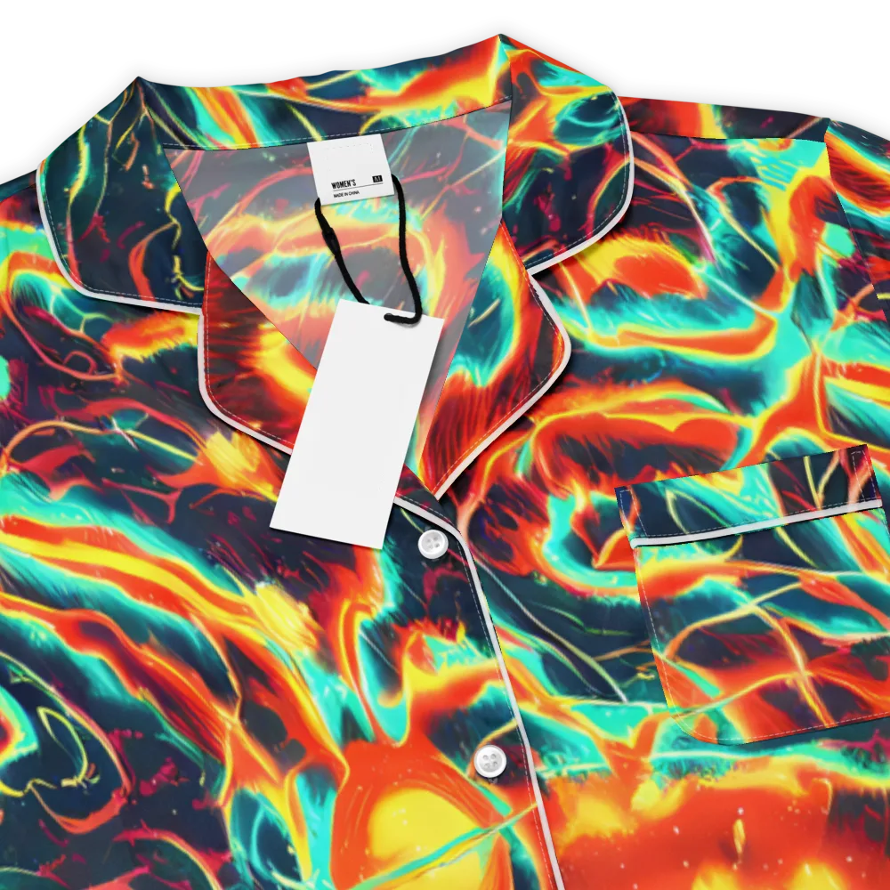 Prismatic Eruption on Women's Short Sleeve Pajama Top — Product details