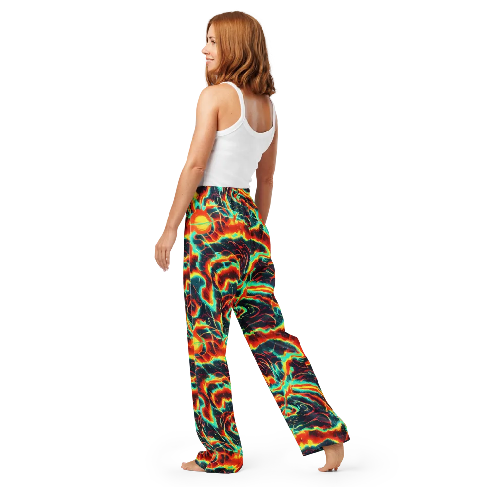 Prismatic Eruption on Women's Pajama Pants — Back