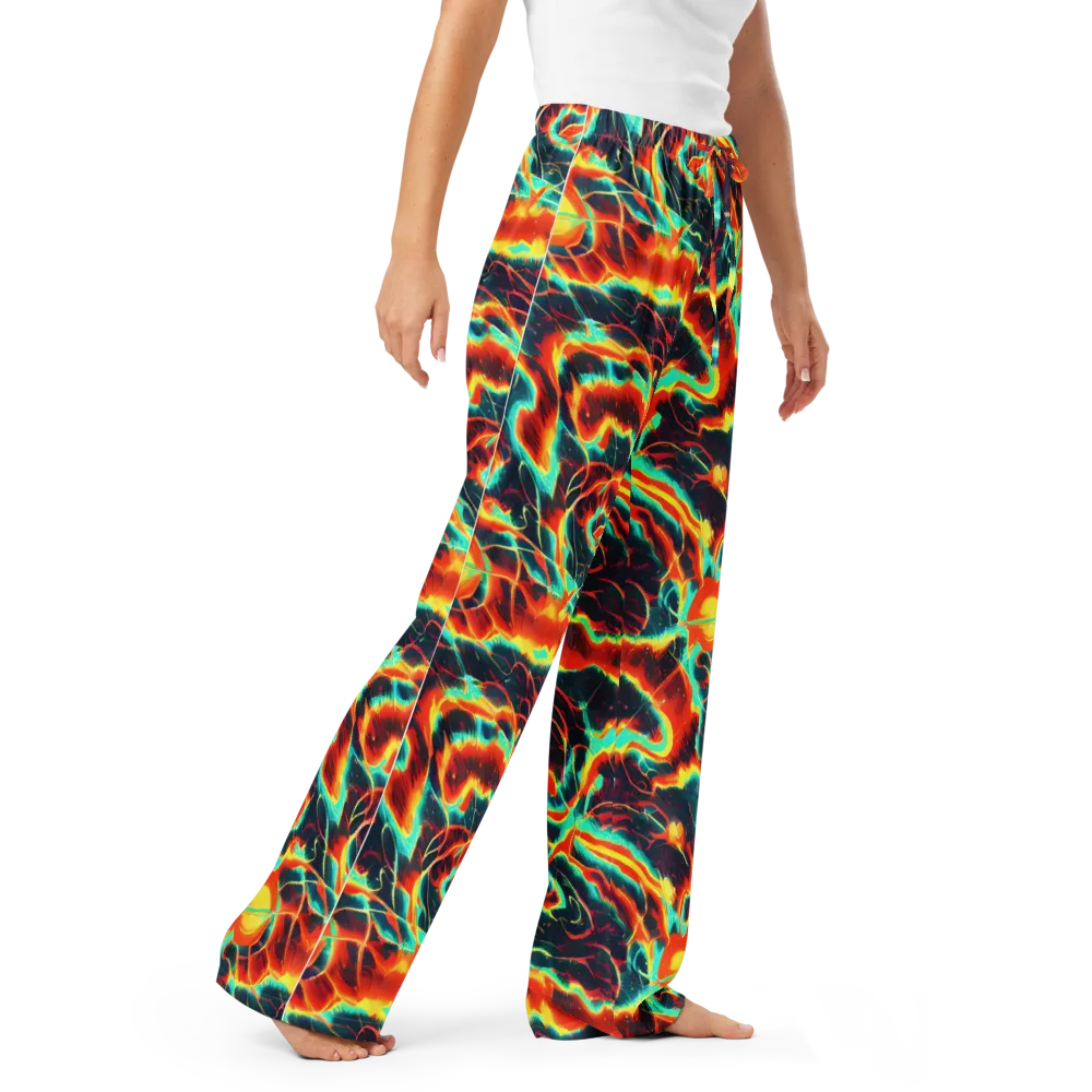Prismatic Eruption on Women's Pajama Pants — Right Front