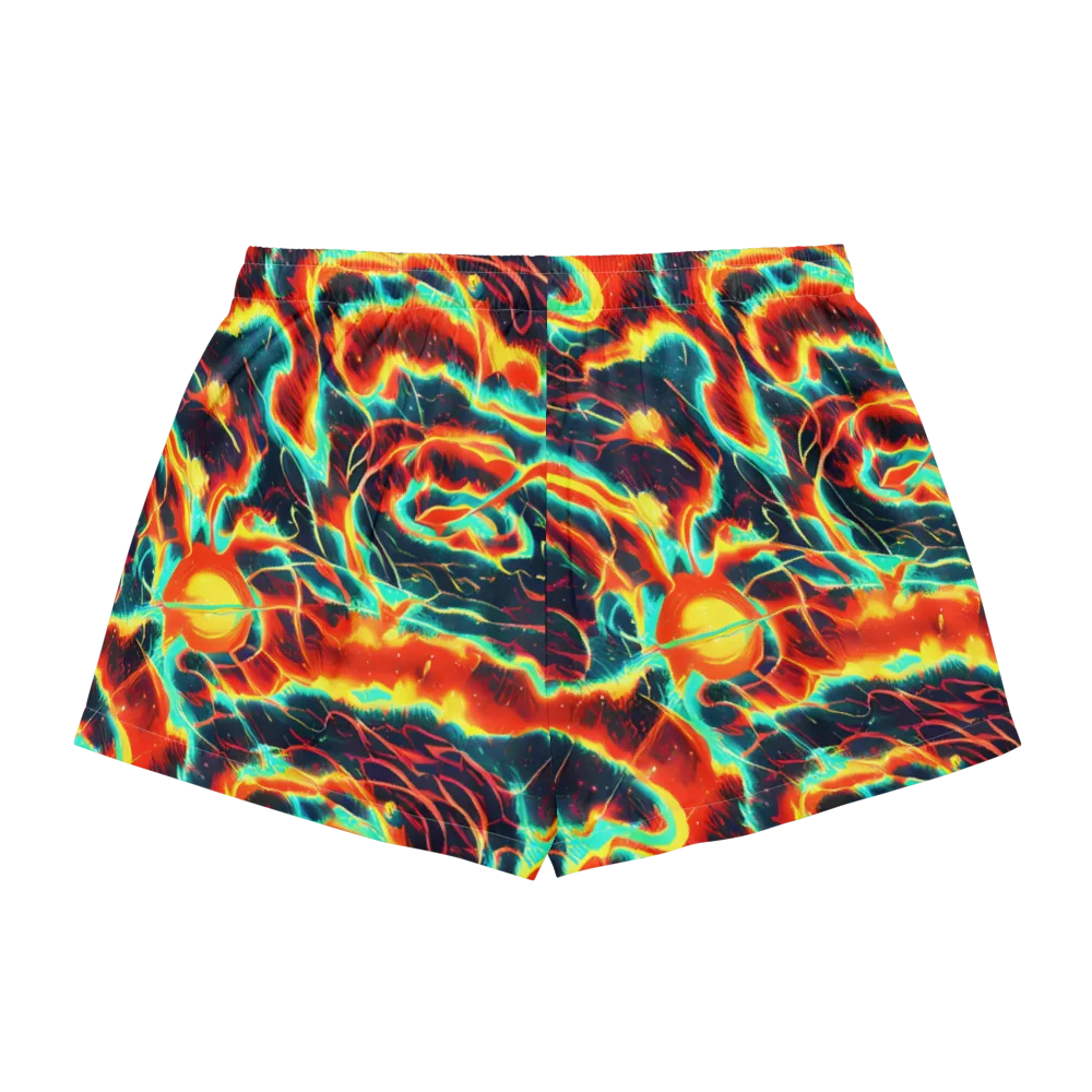 Prismatic Eruption on Women's Pajama Shorts — Back