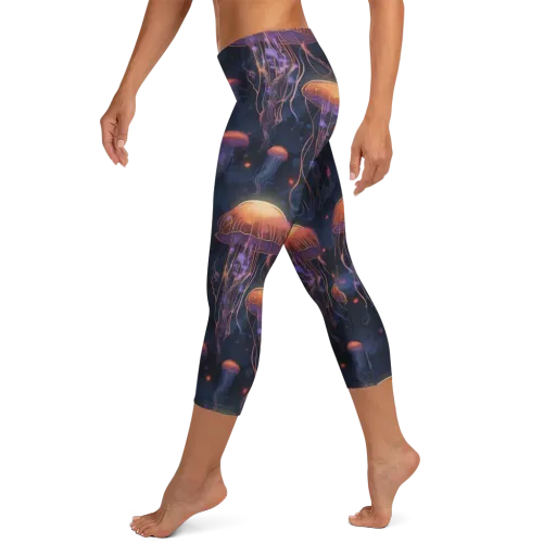 Luminous Undertow on a Capri Leggings